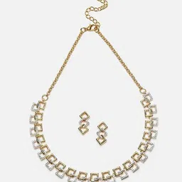 panash Gold-Plated Stone-Studded Jewellery Set image 2