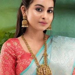 saraf rs jewellery Women Ethentic Necklace Earings Set image 2