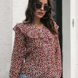oh rare Floral Print Top image 2