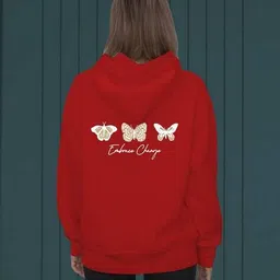 buythattrendz Women Graphic Print Regular Fit Hoodie image 2