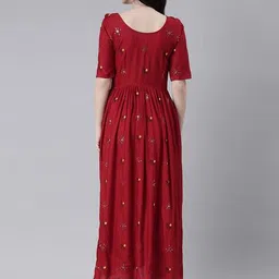 swishchick Women Embroidery Fit and Flare Dress image 2