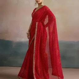 ri-wah Women Georgette Saree with Embellished Border image 2