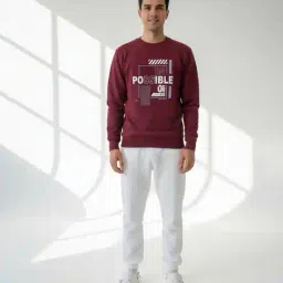 dollar Men Typographic Print Crew-Neck Sweatshirt image 2