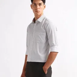 arrow Men Striped Slim Fit Shirt with Patch Pocket image 2