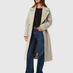 forever new Women Tailored Fit Trench Coat with Waist Belt image 2