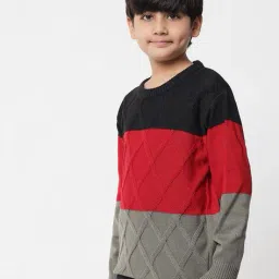 nick & jones Geometric Patterned-Knit Round-Neck Sweater image 2