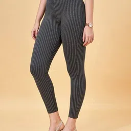 annabelle by pantaloons Women Skinny Mid Rise Stripes Jeggings  image 2