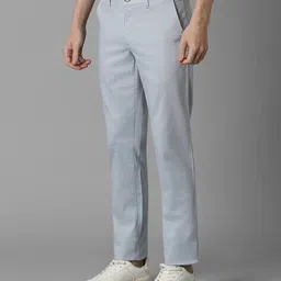 louis philippe Men Textured Slim Fit Trousers image 2