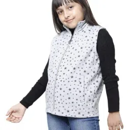 pixie n prince Girls Printed Zip-Front Jacket image 2