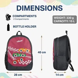 f-gear Boys Graphic Print Backpack with Adjustable Straps image 2