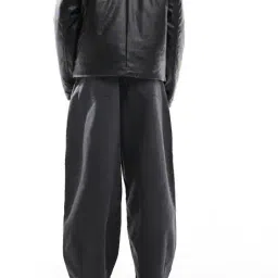 asos design Oversized Baggy Fit Trousers with Workwear Patch image 2