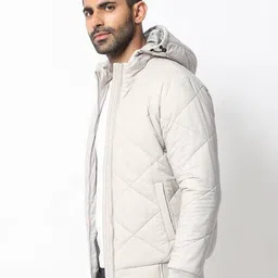 rare rabbit Men Regular Fit Hooded Jacket with Zip-Front Closure image 2