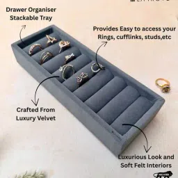 la trove Rings & Cufflinks Jewellery Organizer Micro Tray image 2
