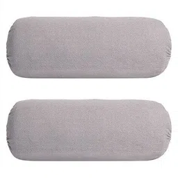 the conversion Set of 2 jacquard Self Design Floral Bolster Cover image 2