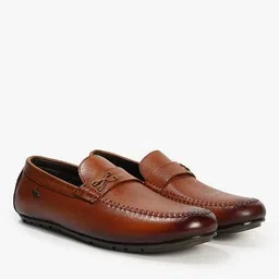 lee cooper Men Patterned Leather Penny Loafers image 2