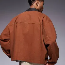 asos design Boxy Oversized Worker Jacket image 2