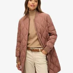 superdry Women Quilted Regular Fit Long Liner Jacket-picture-13