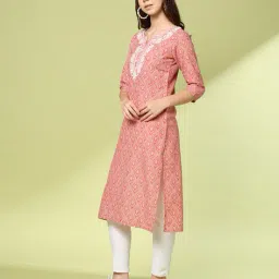 acai Women Printed Straight Kurta image 2
