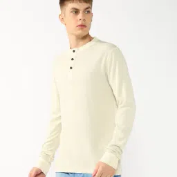 superdry LW Textured Grandad T-Shirt image 3