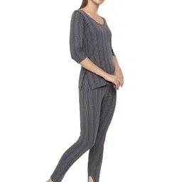zeffit Women's Cotton Thermal Set: 3/4th Sleeve Scoop Neck Thermal Set | Thermal Wear for Women Set image 1