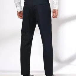 john players Men Slim Fit Flat-Front Formal Trousers image 3
