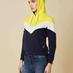allen solly Women Colourblock Regular FIT Hoodie image 3
