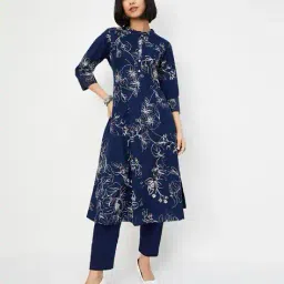 max Women Floral Print Straight Kurta Set image 3