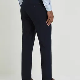 allen solly Men Straight Fit Flat-Front Trousers image 3