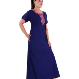 noxty Women Embroidery Nighti image 3