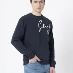 red tape Men Typographic Print Regular Fit Sweatshirt image 3