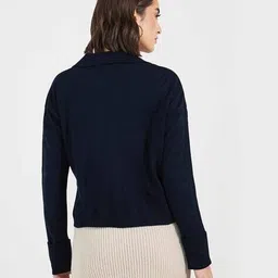 styli Women Pullover with Ribbed Hem image 3