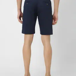 peter england Men Mid-Rise Regular Fit Flat-Front Shorts  image 3