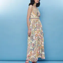 label ritu kumar Paisley Print Long Dress image 3