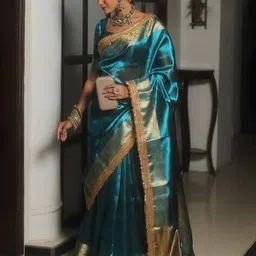 panzora Saree with Zari Border image 3
