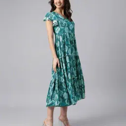 janasya Floral Tiered Dress image 3