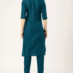 nirja fab Women V-Neck Straight Kurta Suit Set image 3