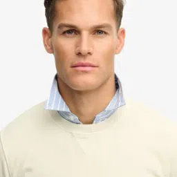 superdry Men Essential Regular Fit Sweatshirt with Logo Embroidery image 3