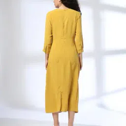 fig Women Round-Neck A-Line Dress image 3