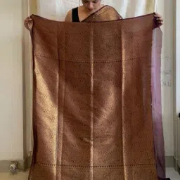 svaraa Women Kanjeevaram Silk Traditional Saree with Blouse Piece image 3