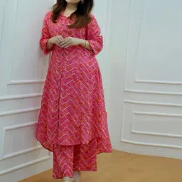 kiana house of fashion Women Chevron A-Line Kurta Set image 3