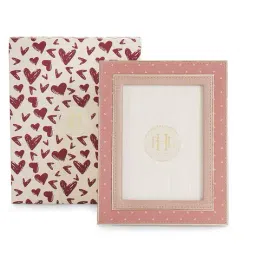 pure home and living Polka Dot Faux Leather Photo Frame - Large image 3