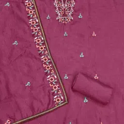 svaraa Women Embroidered Unstitched Dress Material image 3