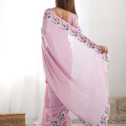 satrani Women Traditional Saree with Blouse Piece image 3