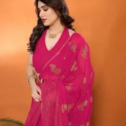 leeli peeri designer Women Printed Saree with Contrast Border image 3