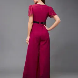 life with pockets Women V-Neck Long Jumpsuit image 3