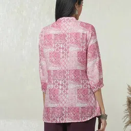 soch Women Printed Straight Tunic with Beads image 3