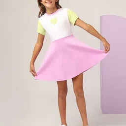 u.s. polo assn. Girls Colour-block Fit and Flare Dress image 3