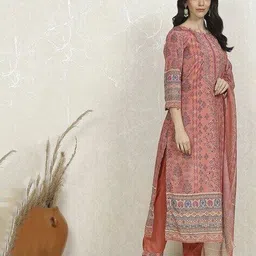 biba Women Unstitched Dress Material image 3