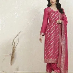 biba Women Unstitched Dress Material image 3
