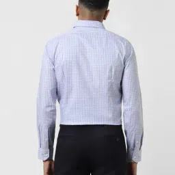 van heusen Men Checked Slim Fit Cotton Shirt with Patch Pocket image 3